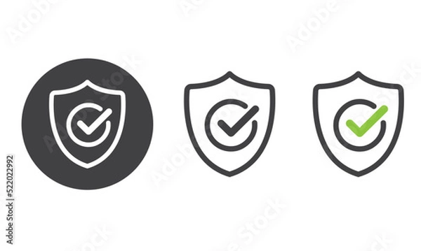 Obraz security symbol in three different variants