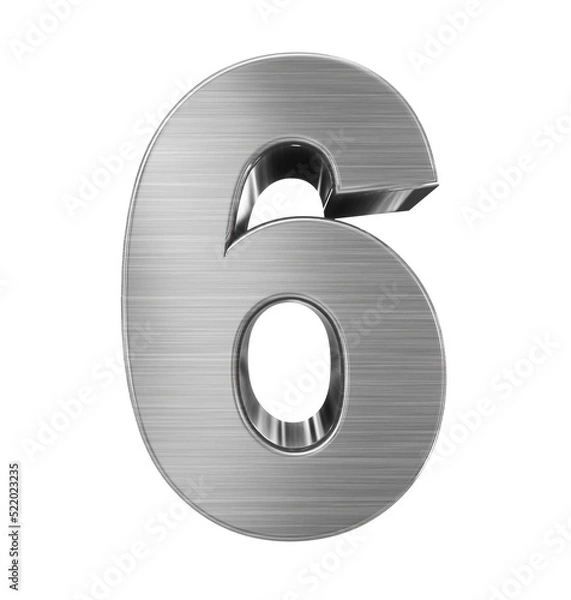 Fototapeta number 6 3d metal isolated on white - 3d rendering