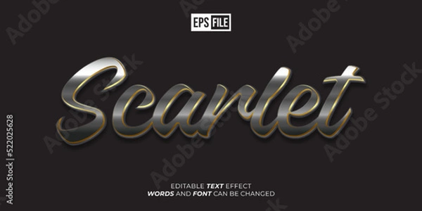 Obraz Scarlet custom text editable 3d font style