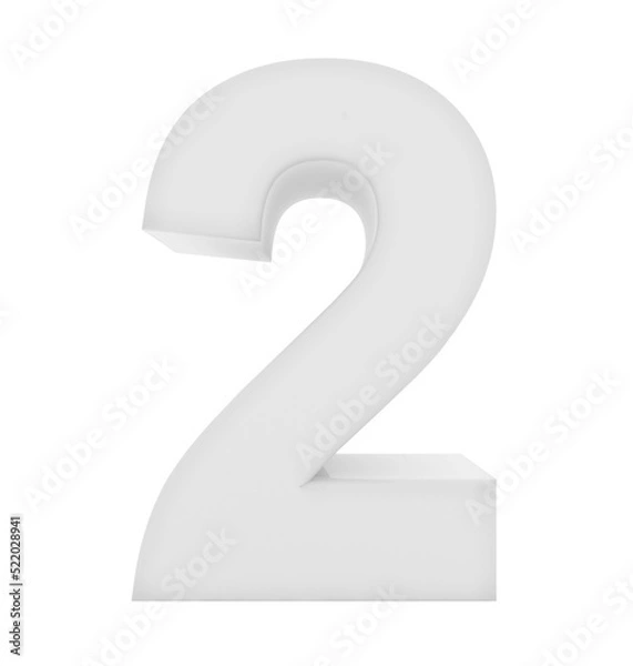 Fototapeta number 2 3d white isolated on white - 3d rendering