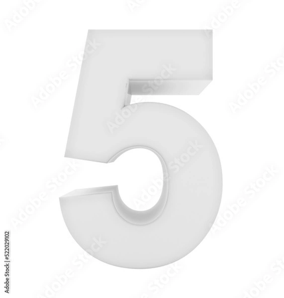 Fototapeta number 5 3d white isolated on white - 3d rendering