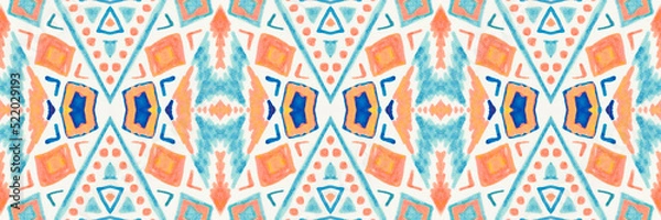 Fototapeta Seamless ethnic background. Geometric aztec pattern.