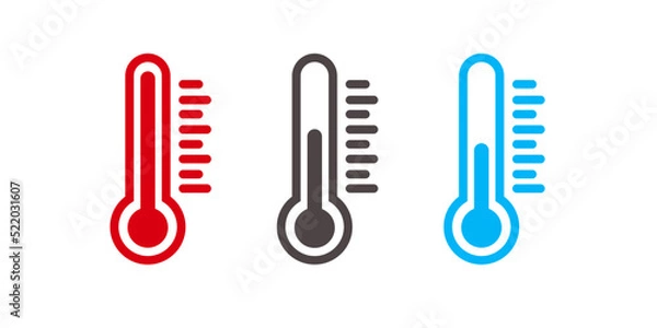 Fototapeta Weather Sign. Temperature Scale Symbol. Warm and cold Symbol - stock vector.