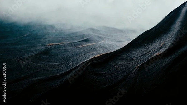 Fototapeta Black minimal background. Abstract shapes and textures. Dark, moody feeling, black and whit. High quality 4k illustration.