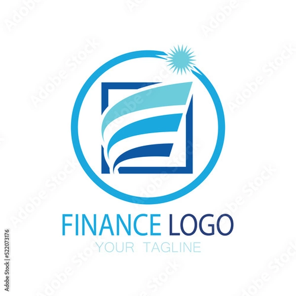 Fototapeta Business finance and Marketing logo Vector illustration  template icon design Financial accounting logo with modern vector concept