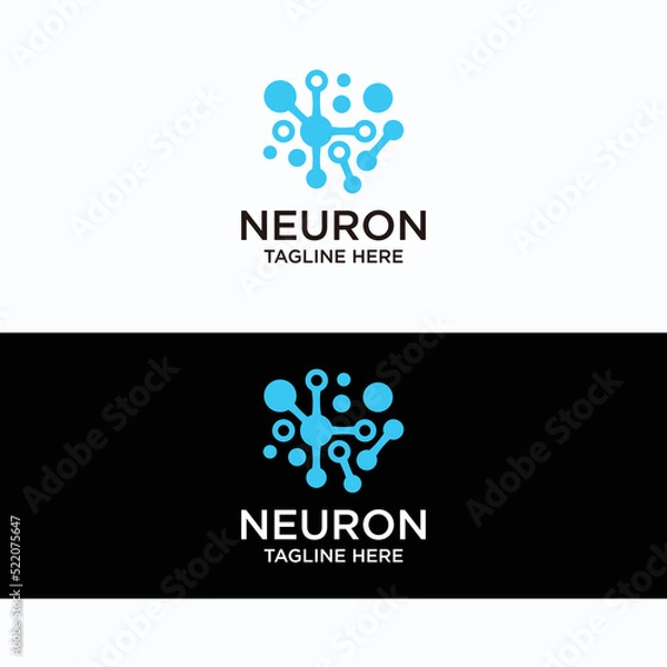Fototapeta Neuron logo design icon template