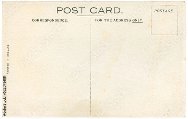 Fototapeta Retro post card, early 1900's, English