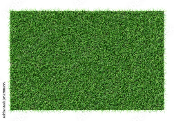 Fototapeta Grass shape - design element isolated - 3d rendering