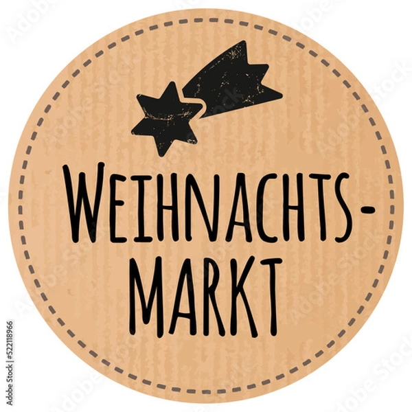 Obraz Button Weihnachtsmarkt recyclingpapier zerkratzt