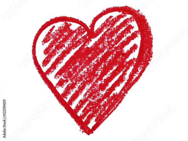 Fototapeta Red heart shape on transparent background