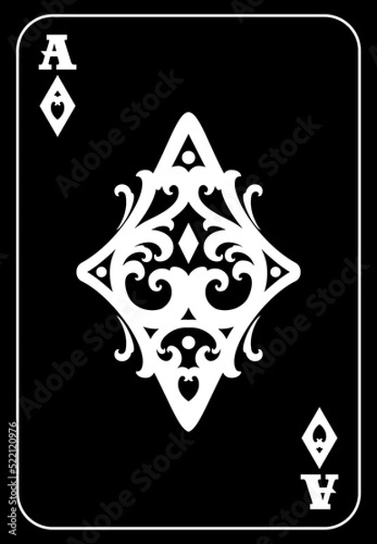 Obraz Ace of diamonds in vintage style