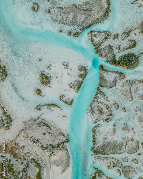 Fototapeta Aerial view of mangroves on caribbean island