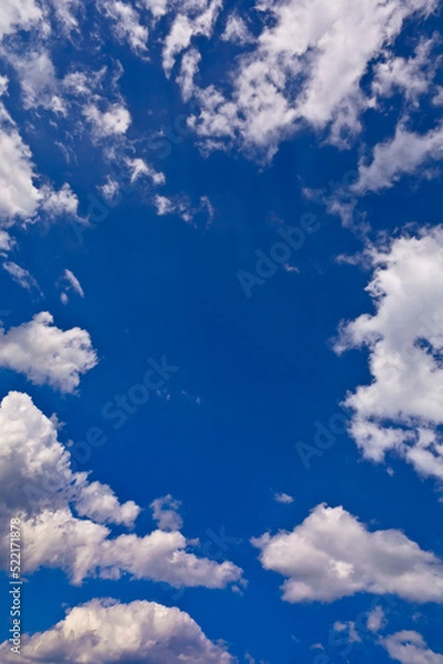 Obraz Blue sky with white clouds