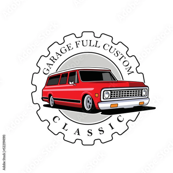 Obraz Classic car vector illustration