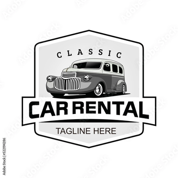 Fototapeta Classic car vector illustration