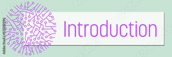 Obraz Introduction Circuit Purple Circular Turquoise Box Text 