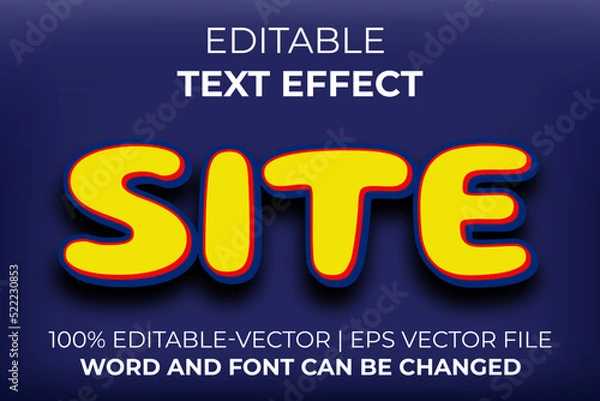 Fototapeta Site text effect, easy to edit
