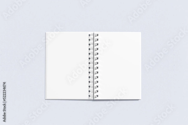 Fototapeta A5 Spiral Notebook Blank Mockup