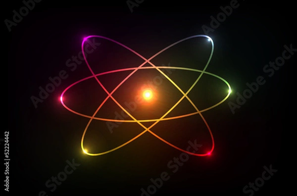 Fototapeta Vector molecule of atom