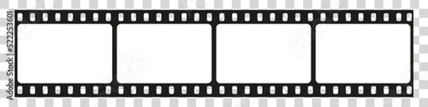 Obraz Film strip isolated vector icon. Retro picture with film strip icon. Film strip roll.