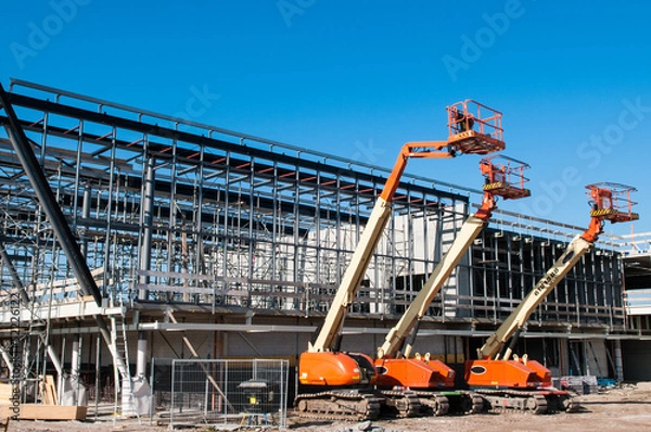 Obraz construction crane at building site