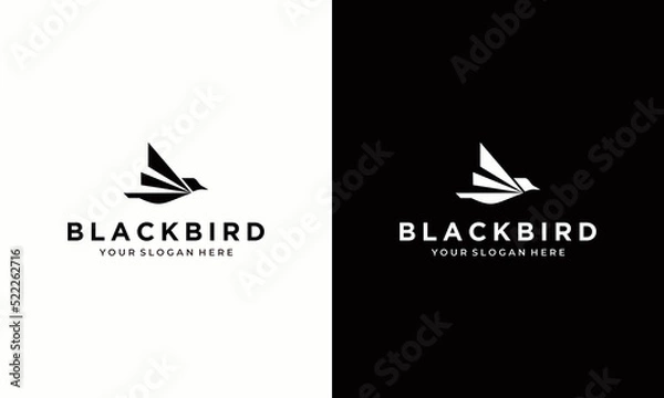 Obraz Blackbird abstract modern logo vector simple