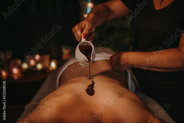 Obraz masaż czekolada