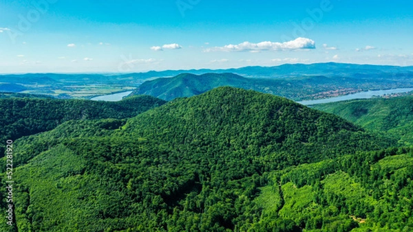 Obraz landscape with mountains and clouds