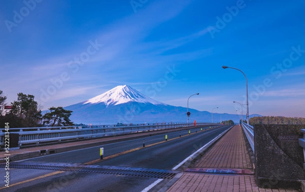 Fototapeta 河口湖大橋からの富士山