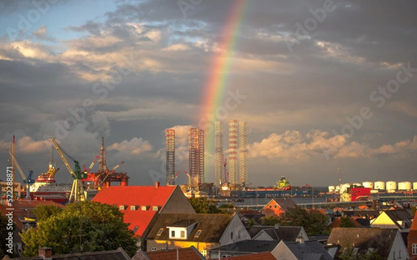 Obraz rainbow over the city