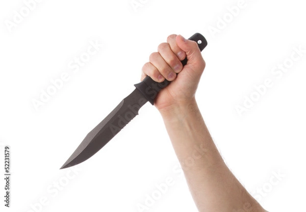 Obraz Hand holding combat knife