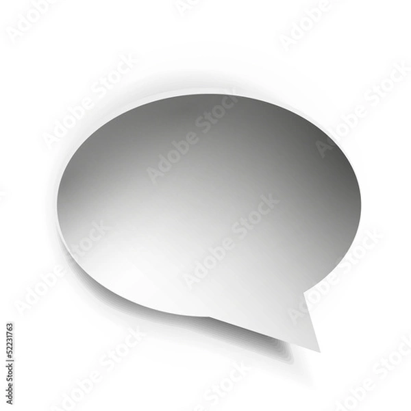 Fototapeta Empty paper speech bubble