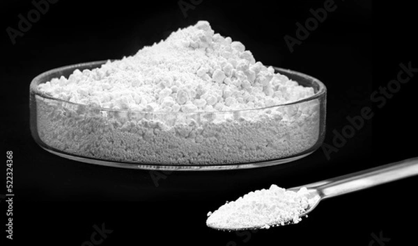 Fototapeta Barium sulfate, a white crystalline solid with the chemical formula BaSO₄, is used as a contrast agent during x-ray procedures.