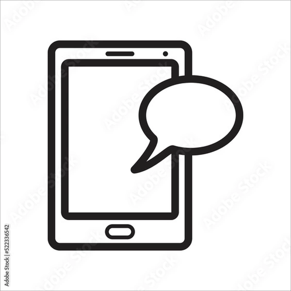 Fototapeta phone message icon vector design template