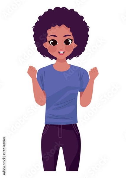 Obraz happy afro woman