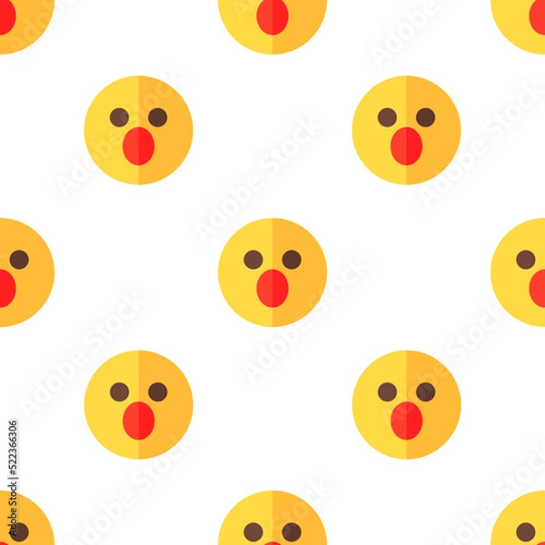 Fototapeta Single surprised pattern. surprised concept. flat trendy Vector seamless Pattern, background, wallpaper