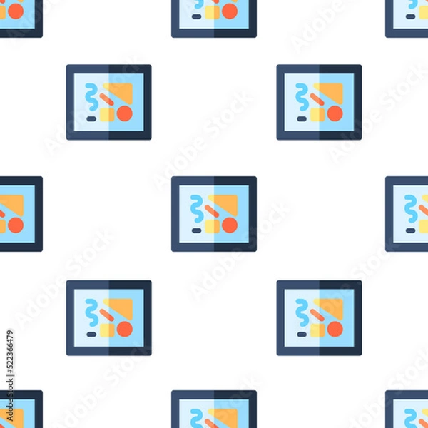 Fototapeta Single painting pattern. painting concept. flat trendy Vector seamless Pattern, background, wallpaper