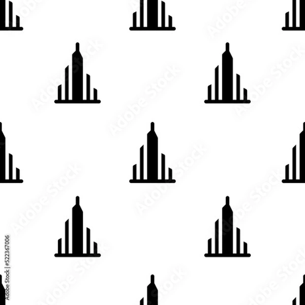 Fototapeta Single Burj khalifa pattern. Burj khalifa concept. filled trendy Vector seamless Pattern, background, wallpaper