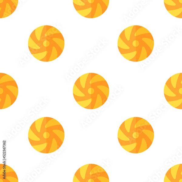 Fototapeta Single frisbee pattern. frisbee concept. flat trendy Vector seamless Pattern, background, wallpaper