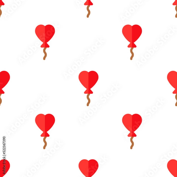Fototapeta Single balloon pattern. balloon concept. flat trendy Vector seamless Pattern, background, wallpaper
