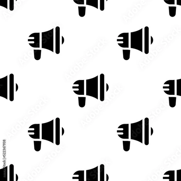Fototapeta Single Megaphone pattern. Megaphone concept. filled trendy Vector seamless Pattern, background, wallpaper