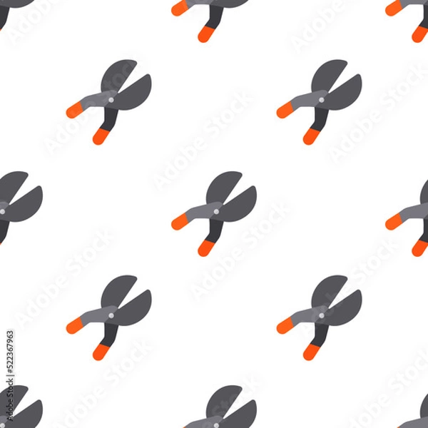 Fototapeta Single shears pattern. shears concept. flat trendy Vector seamless Pattern, background, wallpaper