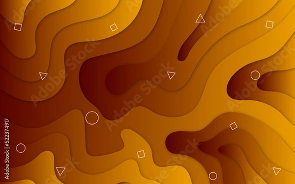 Obraz Brown bright abstract wave background