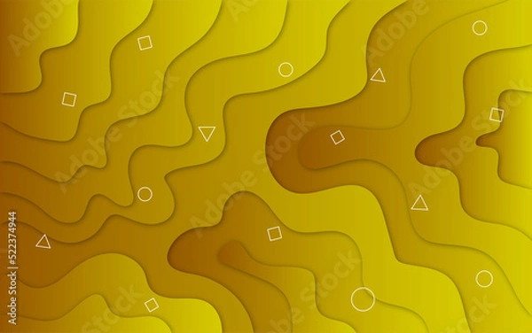 Obraz Gold abstract wave background