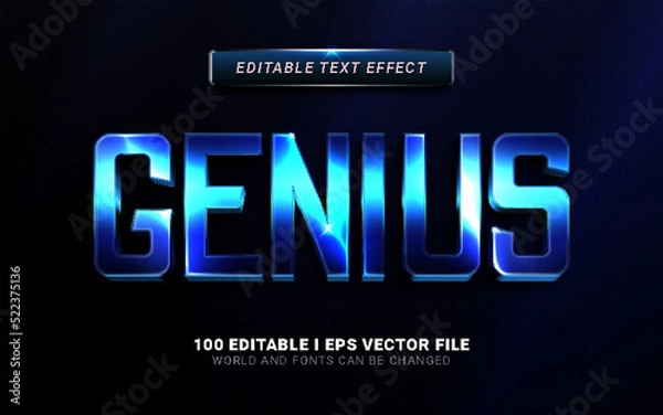 Obraz genius text effect
