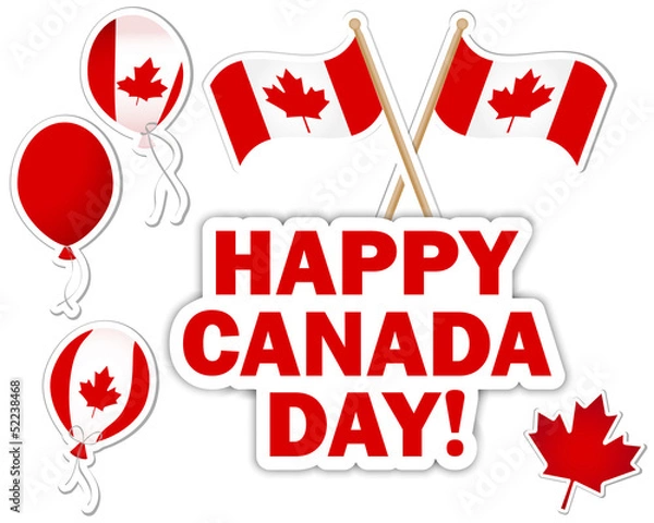 Obraz Canada Day stickers.