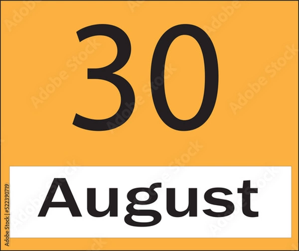 Obraz august 30 vector illustration image clipart
