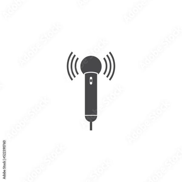 Fototapeta Microphone vector icon illustration