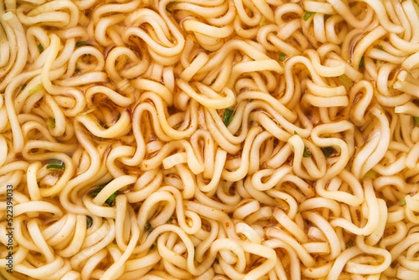 Obraz Boiled noodle texture background , top view , flat lay.