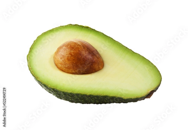 Fototapeta Half Avocado isolated with transparent background